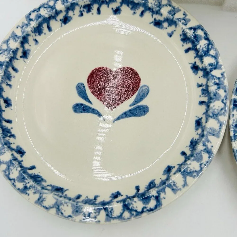 Culinary Arts Stoneware WELCOME HOME Dinner Plate and 2 Salad Plates Vintage